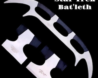 Handmade Star Trek Klingon Bat'leth Replica: Stainless Steel Cosplay Prop
