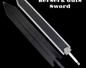 Handmade Berserk Dragon Slayer Sword Replica: Full Black Anime Cosplay