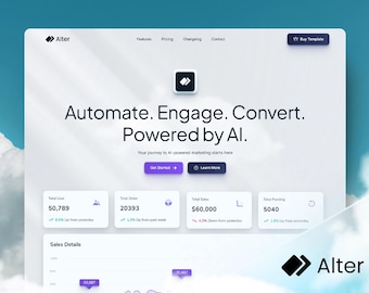 AI Automation Framer Landing Page | SaaS Lead Generation Template | Tech Startup One Page Website