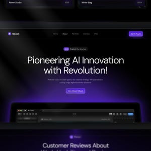 Persönliches Portfolio Website Template | Für Kreative, Designer & Agenzien | Minimalistische Landing Page