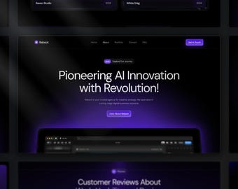 Plantilla de sitio web de portafolio personal / Para creativos, diseñadores y agencias / Página de destino minimalista