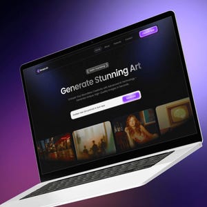 AI Image Generator Website Vorlage | Für AI Art & Photo Editor Sas | Hoch-Konvertierende Landingpage