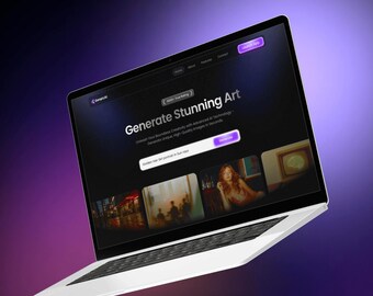 AI Image Generator Website Vorlage | Für AI Art & Photo Editor Sas | Hoch-Konvertierende Landingpage