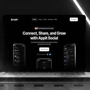 Mobile App Landing Page Template: Sleek Framer Design