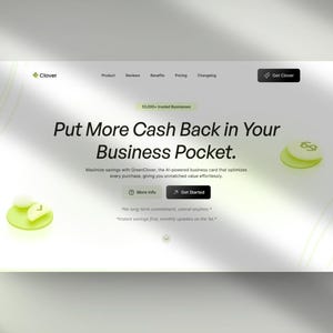 FinTech Sas Framer Vorlage | Für AI Business Card & Spar-Apps | B2B Landingpage