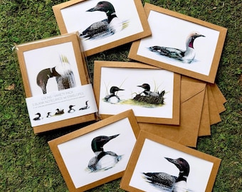 5-Pack "Loons" Drawing Note Cards with Envelopes