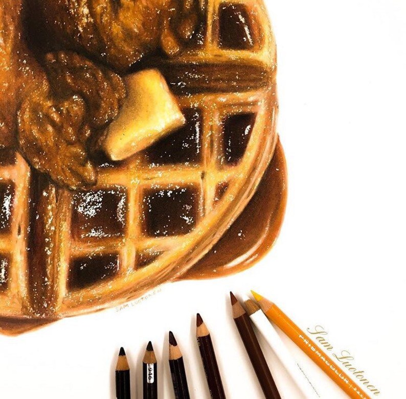 Sale Original Chicken And Waffles Drawing Drawing Illustration Art Collectibles Bluelakes Cl Sale Original Chicken And Waffles Drawing Drawing Illustration Art Collectibles Bluelakes Cl