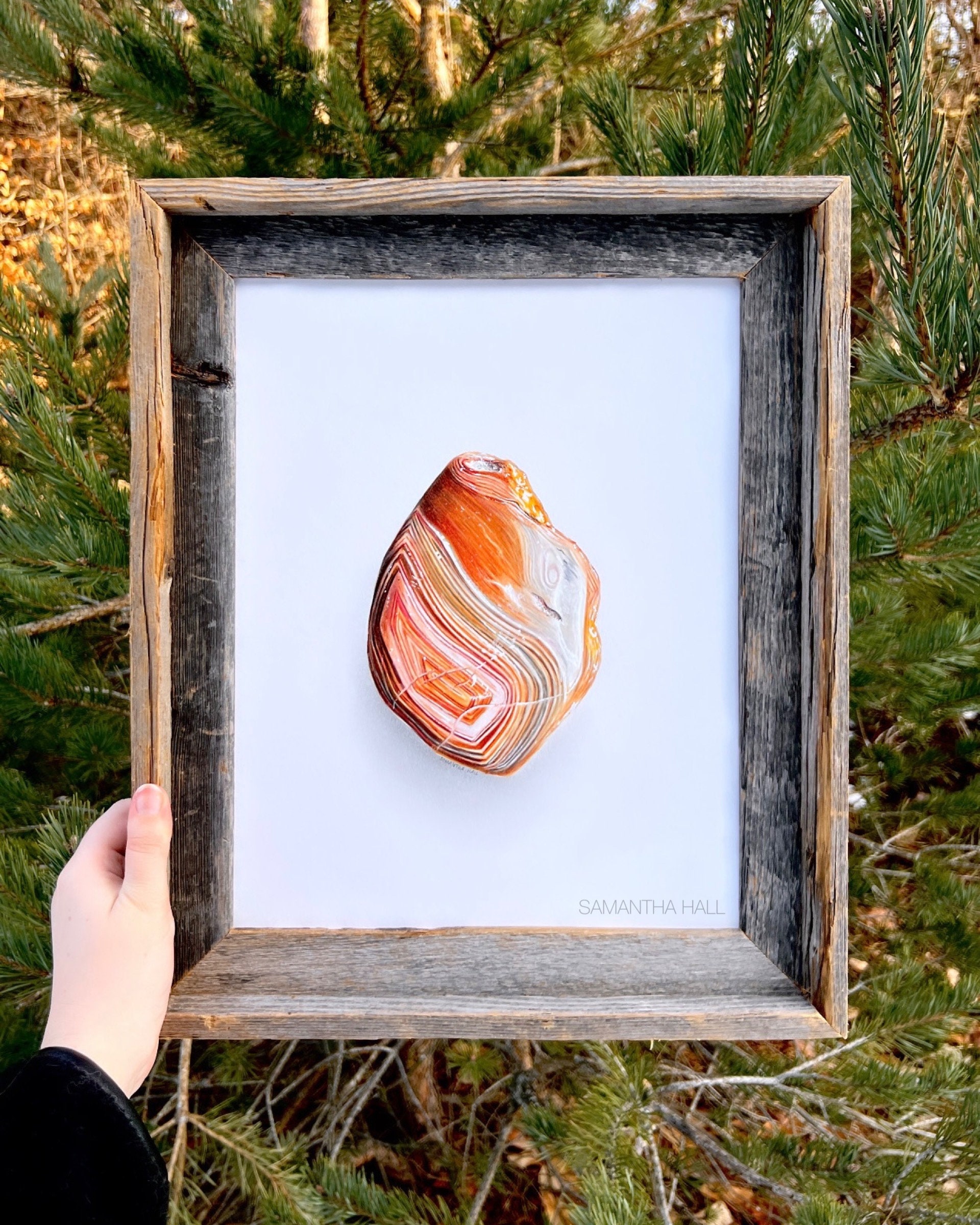 Lake Superior Agate - Colored Pencil Drawing - Art Print - Etsy