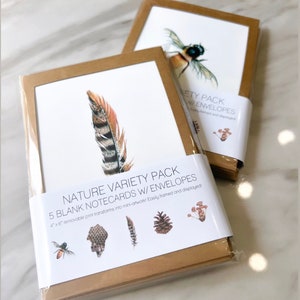 5-Pack Nature Drawing Note Cards with Envelopes image 2