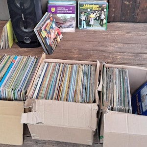 Huge Lot of Vintage Vinyl Records 12&quot; Inch For Playing, Decorating or Crafting LP Wall Art, Music, Home Decor