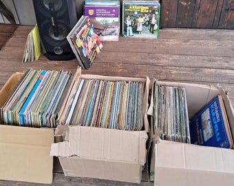 ヴィンテージビニールレコード12インチ大量セット。再生、装飾 