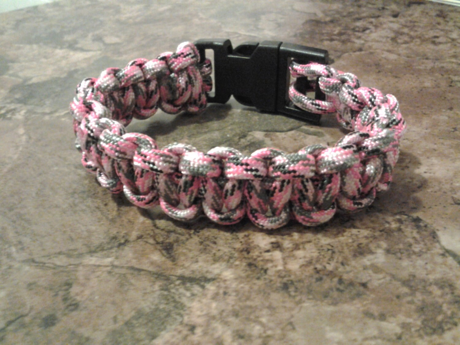 Pink camo color Cobra Paracord Bracelet Etsy