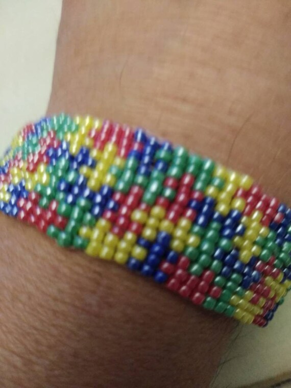 Autism Awareness Bracelet by Hidden Hollow Beads - Beaded Autism Bracelet -  Wire Bracelet - 7 3/4 inches - Fits Most Adults - Walmart.com