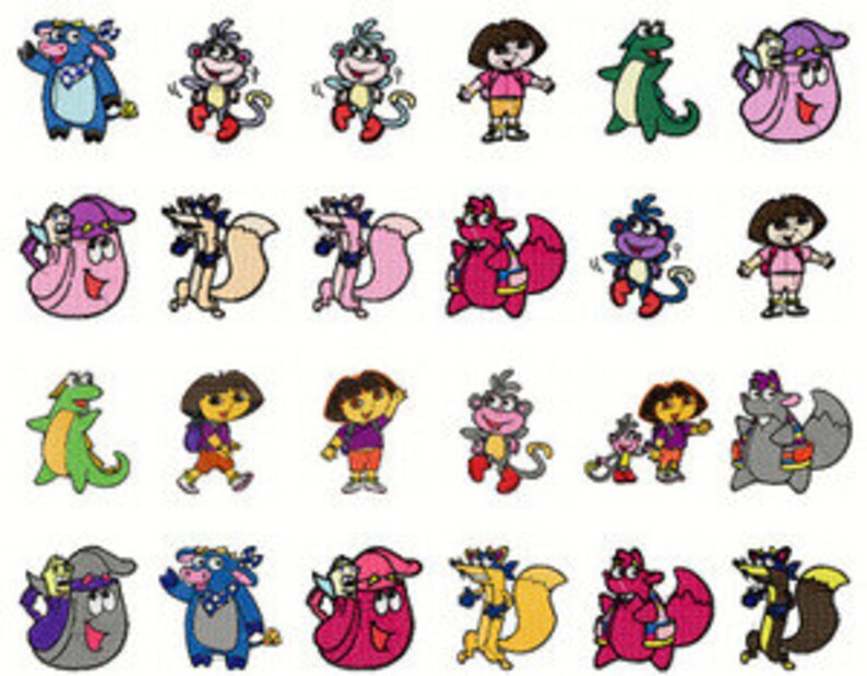 28 dora the explorer embroidery designs instant download Etsy