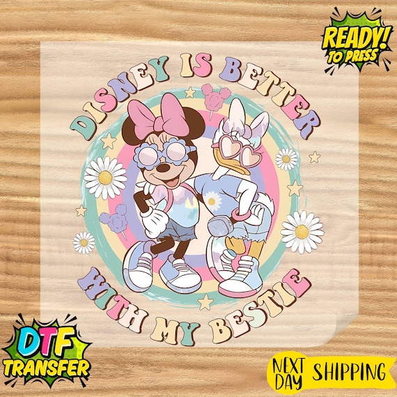Disney With My Bestie Disney DTF Transfer, Girls Just Wanna Have Fun Magical Dtf, Besties Sunglasses Design Heat Transfer,Disney Family Trip
