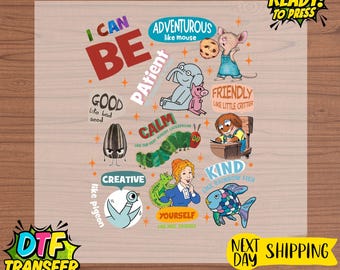 TEACH Children's Books DTF Transfer: Teacher Ready-to-Press Design