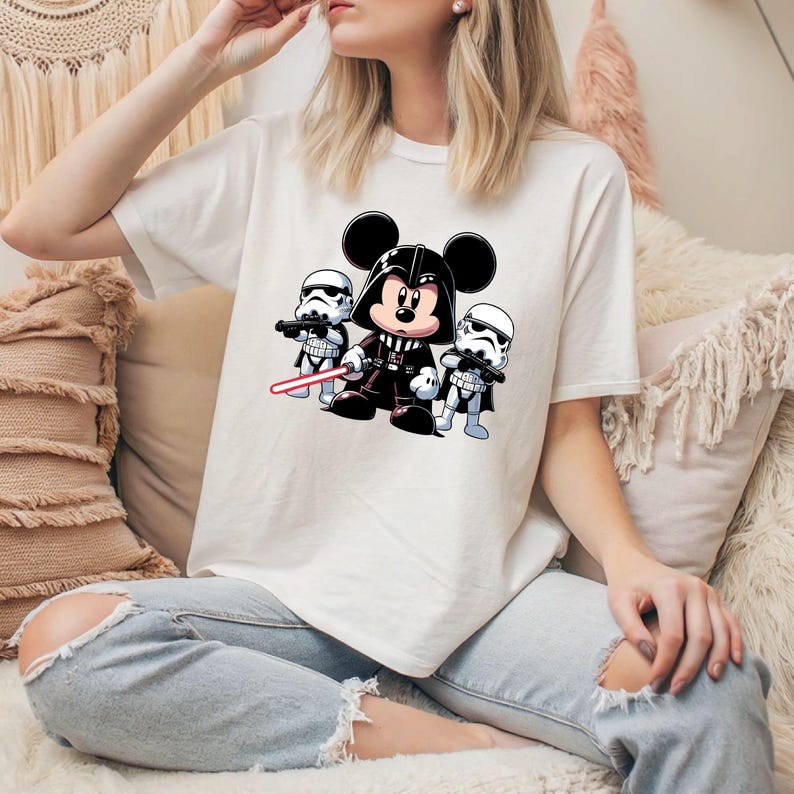 Mickey Mouse Star Wars DTF Transfer: Ready to Press Design bild 3
