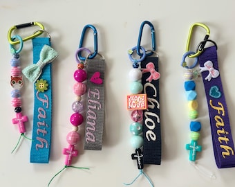 Personalized Embroidery Name Key Chains