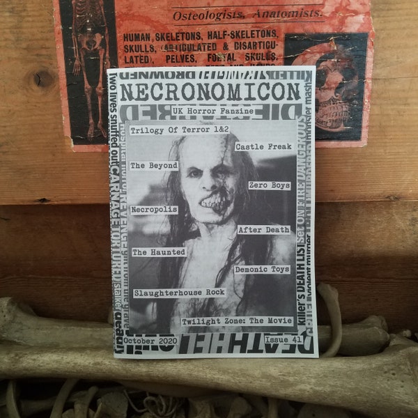 NECRONOMICON UK Horror Zine #41 (octobre 2020) - films rétro / fanzine de films des années 80 Castle Freak Demonic Toys The Beyond