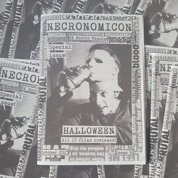 NECRONOMICON UK Horror Zine #51 October 23 Halloween special retro horror movies