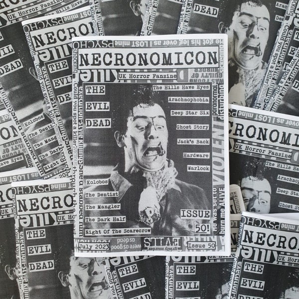 NECRONOMICON UK Horror Zine #50 July 2023 - retro films / 80s movies fanzine perzine