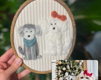Custom Dog Portrait | Needle Felted Pet Art | Personalized Dog Keepsake | Pet Memorial Gift