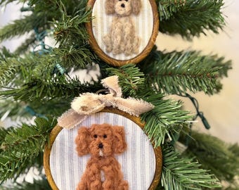 Custom Needle Felted Pet Ornament | Personalized Dog or Cat Keepsake | Handmade Pet Memorial Christmas Ornament