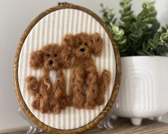 Custom Needlefelted Doodle Portrait • Handmade Personalized Dog Artwork • Unique Pet Keepsake or Memorial Gift