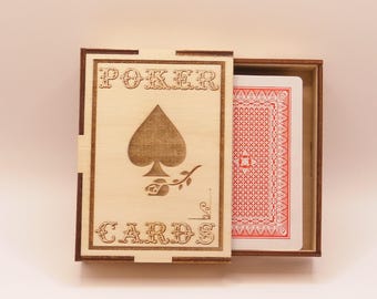 Caja de baraja hecha a mano para cartas