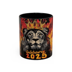ガラタサライ ライオン コーヒーマグ - 2025年版、サッカーファンカップ、試合当日のギフト、スポーツチームプライドドリンクウェア