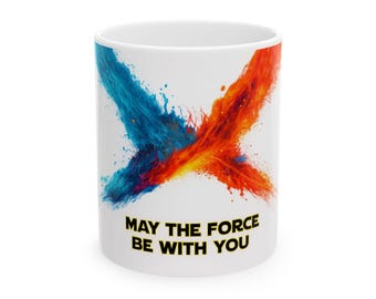 Taza "Que la Fuerza te Acompañe" / Taza de Café de Star Wars / Taza de Cerámica Jedi