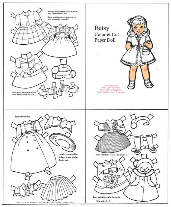 paper dolls to color