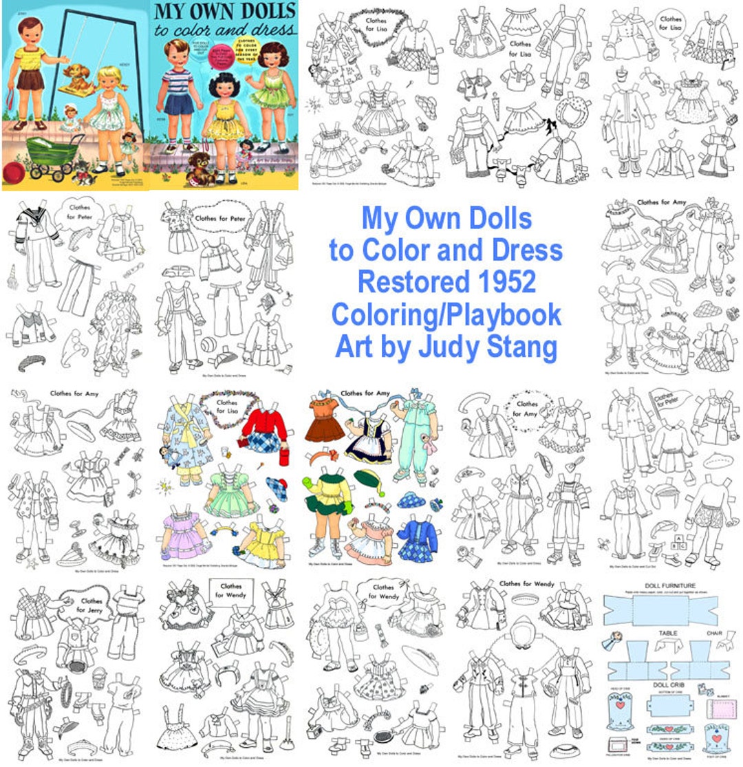 Muñeca de papel mis propias muñecas para colorear y vestir - Etsy España Muñeca de papel mis propias muñecas para colorear y vestir - Etsy España