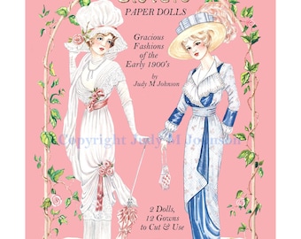 SISTERS, Paper Dolls of Early 1900s by Judy M Johnson, Reprint of 1991