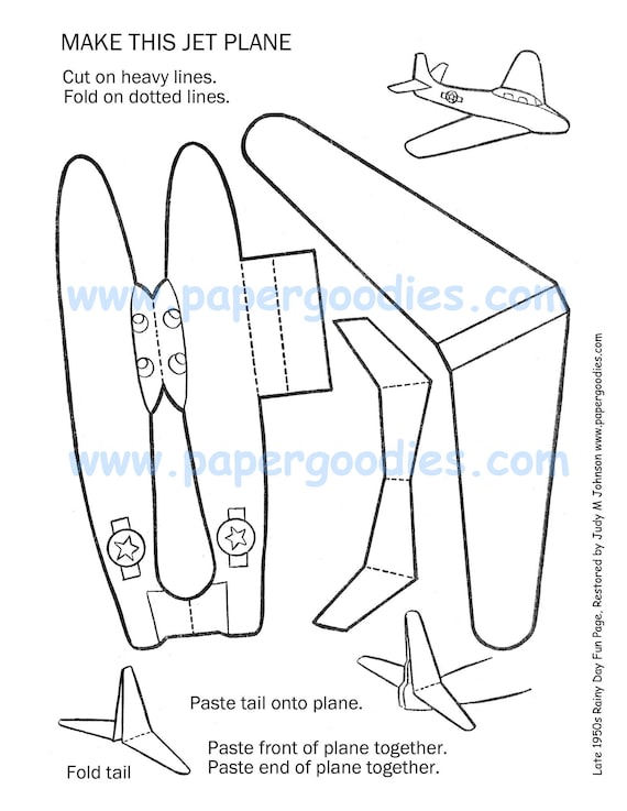 Paper toy plane outlet