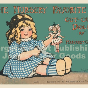 INSTANT DOWNLOAD Paper Doll: 1913 Nursery Favorites (Flower Girls) by Margaret G Hays 7 pgs