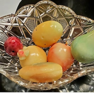 Vintage Bohemian Czech Hand-Cut Crystal Serving Bowl – Elegant Starburst Design