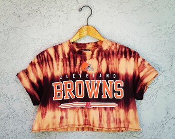 Reworked Cleveland Browns Tie Dye Crop 