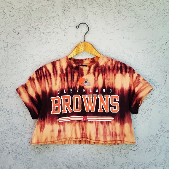 Reworked Cleveland Browns Tie Dye Crop 