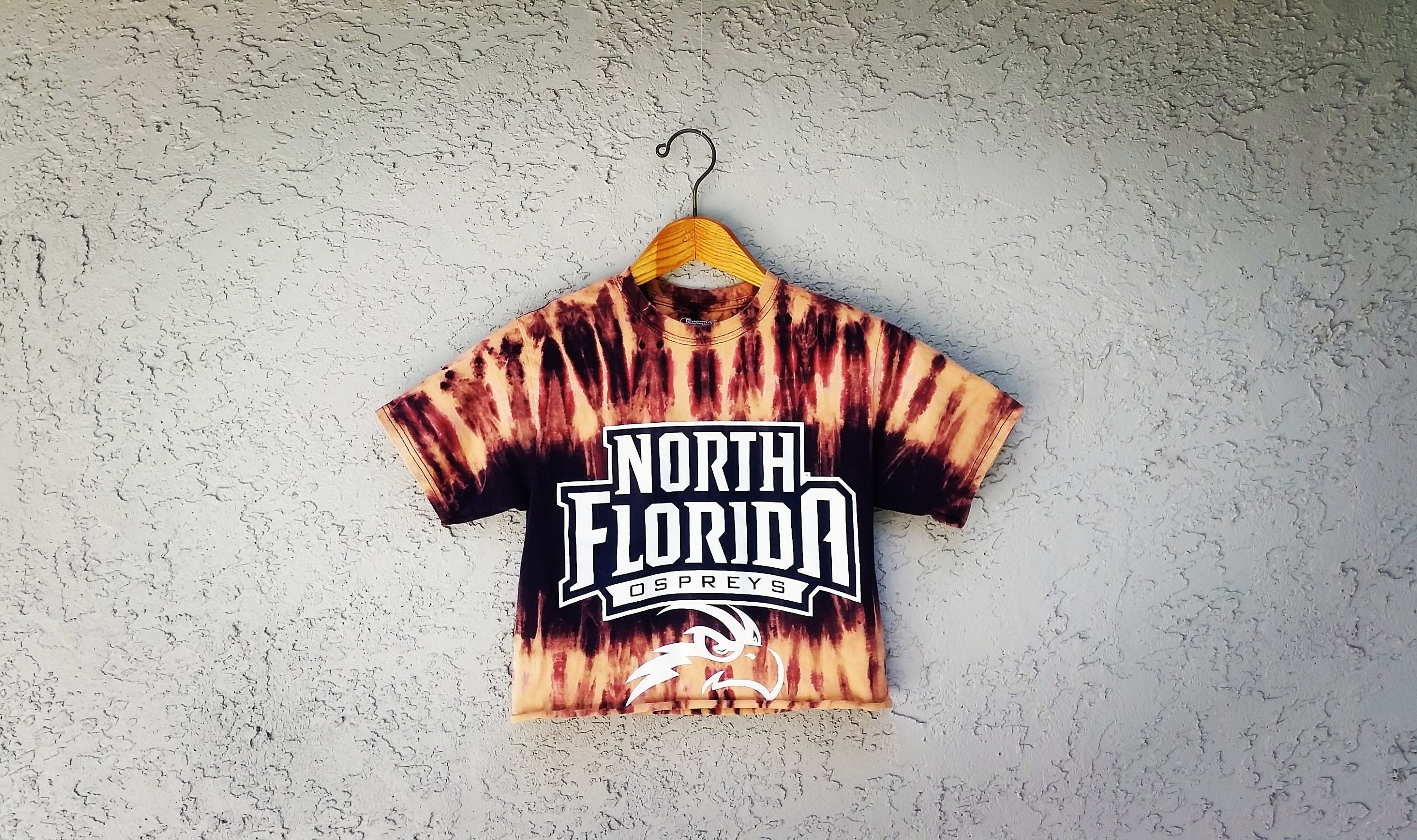 University of North Florida tie-dye crop top UNF