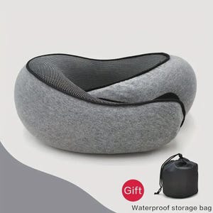 Memory Foam Travel Neck Pillow – U-Shaped Slow Rebound Cushion for Airplane, Car & Train – Ergonomic Neck Support