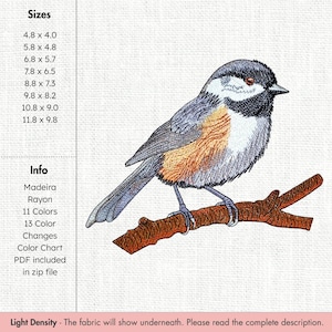 Mejsa maskinbroderidesign bedårande skogsfågel broderimönster vintersångfågel maskinbroderi fil sparv design