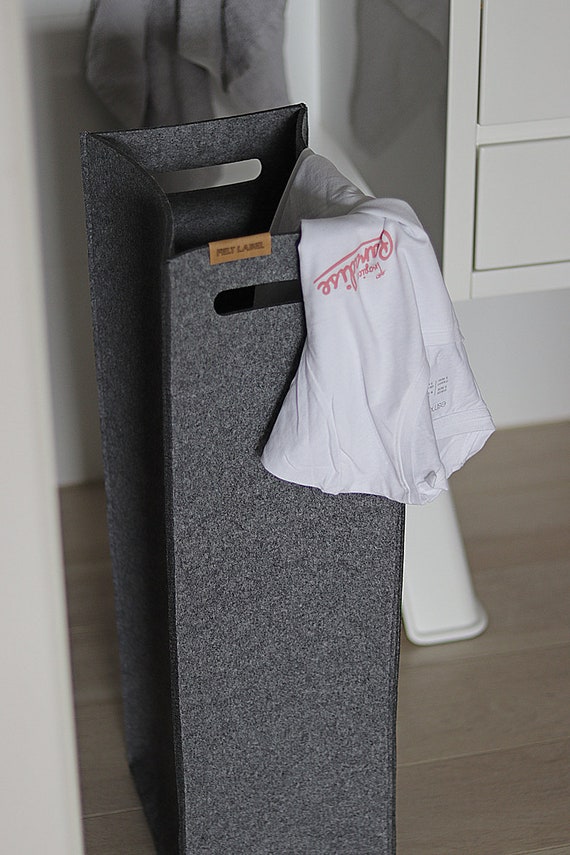 Felt Laundry Basket Gray Laundry Basket Etsy