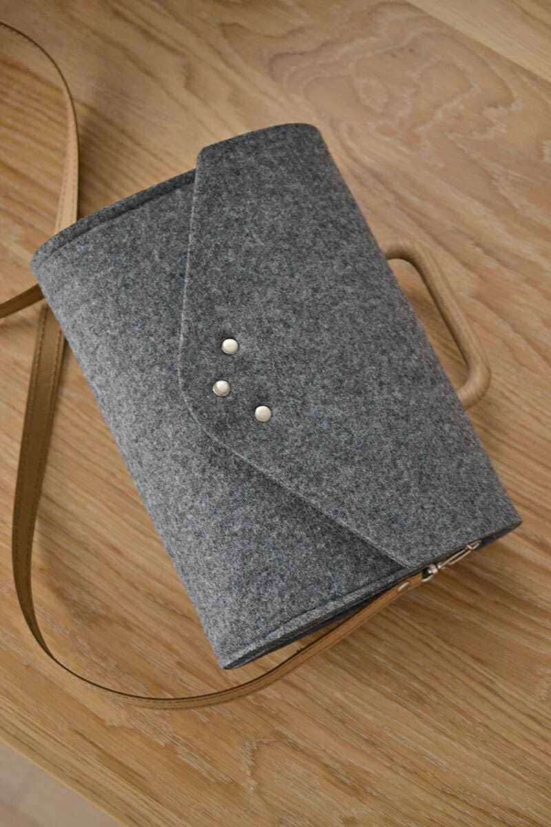 Felt Bag Felt Crossbody Bag Gray Felt Bag Felt&wood III Etsy