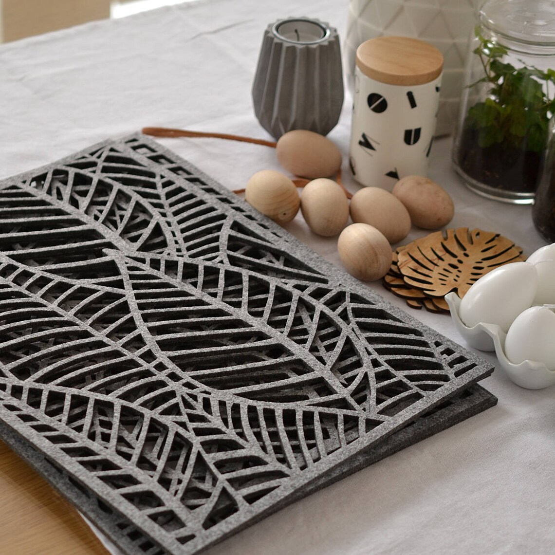 Felt coasters felt placemats felt big coasters rectangle Etsy