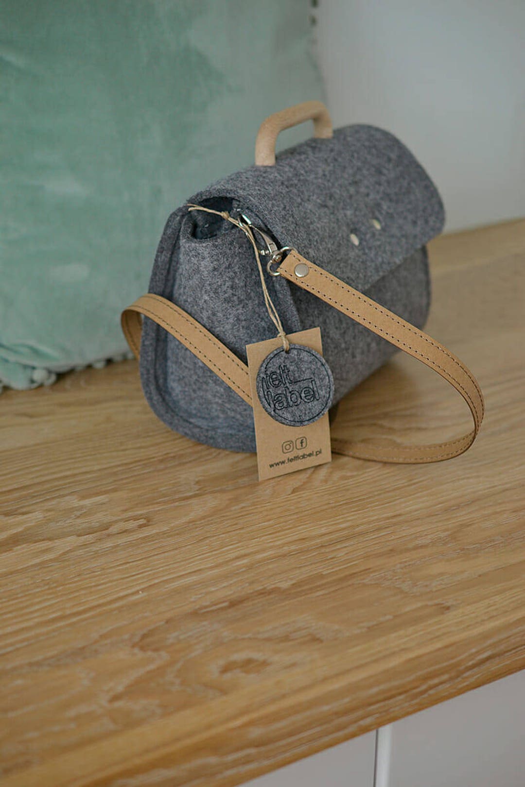Felt Bag Felt Crossbody Bag Gray Felt Bag Felt&wood II Etsy