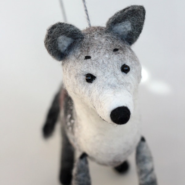 Wolf Felt Toy - Ralph, Art Toy Gift for kids Puppet handmade soft toy Marionette Woodland animal  Stuffed plush toy Forest animals for boy.