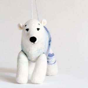 Soft Toys White Polar Bear Mama Bear. Felt toy Ursa Major Constellation Great Bear gift for kids stuffed plush toy Felted Toys galaxy image 4
