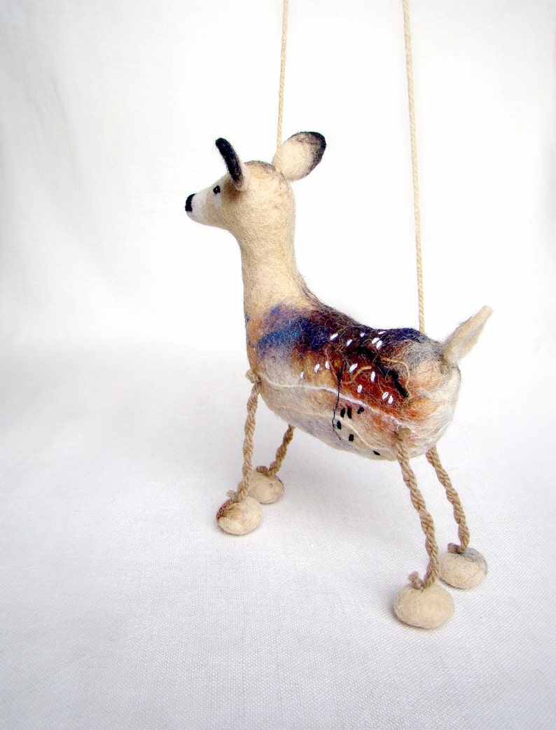 Felt Toy White Tailed Deer Hanna Felt Doe Woodland Plush Etsy