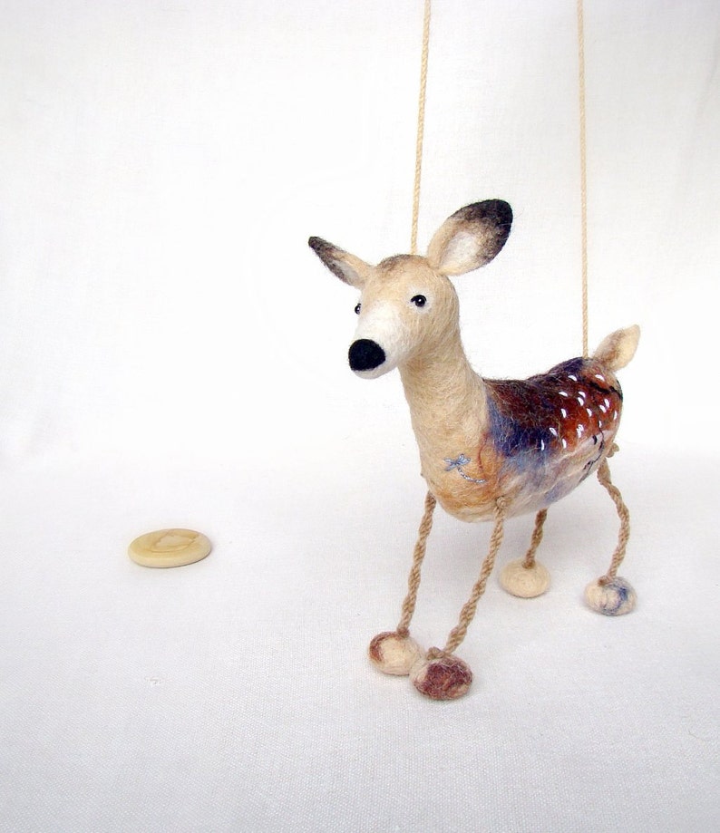 Felt Toy White Tailed Deer Hanna Felt Doe Woodland Plush Etsy